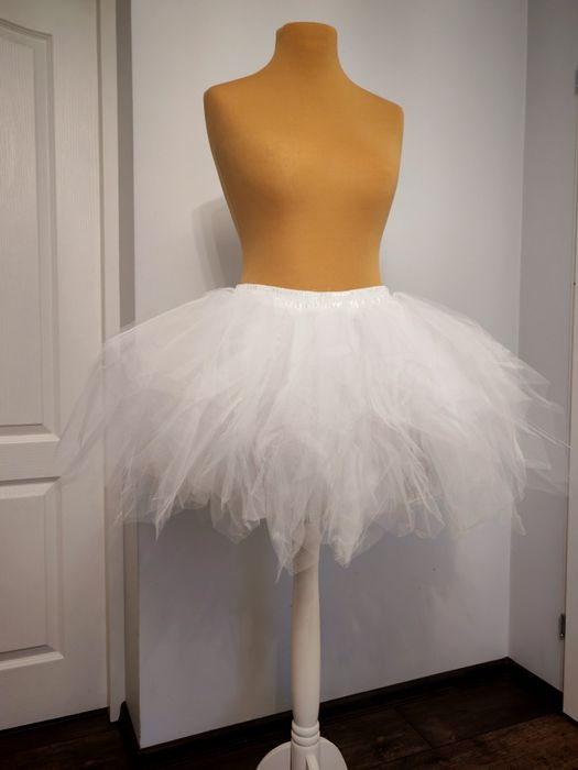Spódnica halka  biala tiulowa tutu baletowa wiele warstw kostium  xl