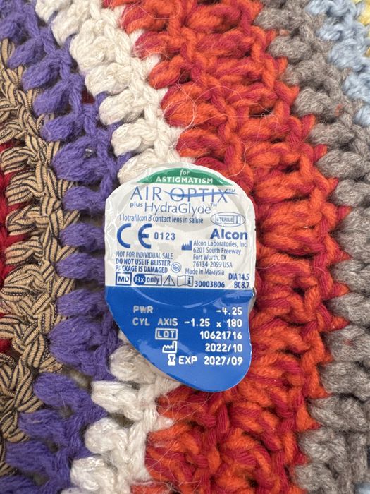 Контактні лінзи Air Optix plus HydraGlyde for Astigmatism  -4,25