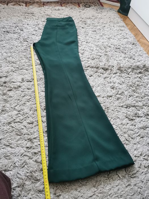 Ciemnozielone spodnie garniturowe Next UK 12L Eur 40 zielone
