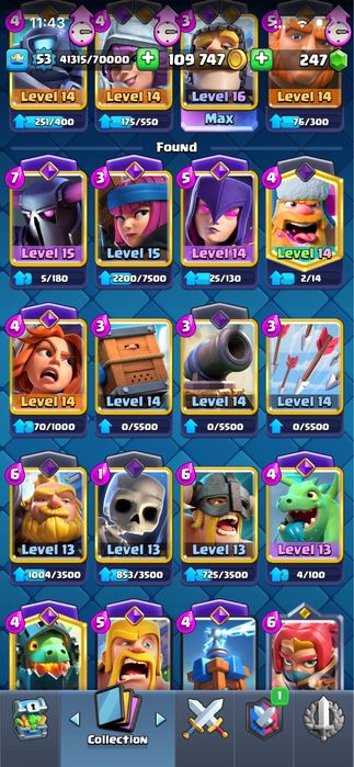 ПРОДАМ ‼️ Аккаунт клеш рояль 8300, 18 ЭВО