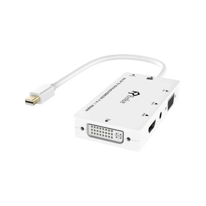 Перехідник R-1133A mini DisplayPort Adapter 4 in 1 DVI+HDMI+VGA+3.5mm