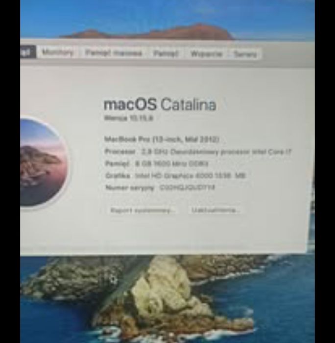 MacBook pro i7 8 ram dysk SSD 1t tylko taka cena do jutra