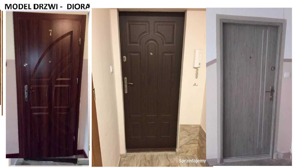 Drzwi do mieszkania WEJŚCIOWE, zewnętrzne z MONTAŻEM, antywłamaniowe