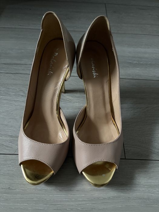 Szpilki różowo-złote R.Polański roz. 37