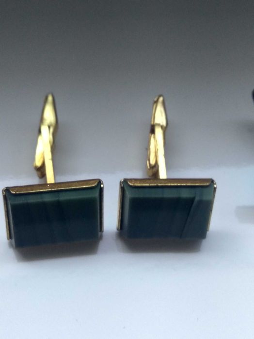 Запонки янтарные,   разные