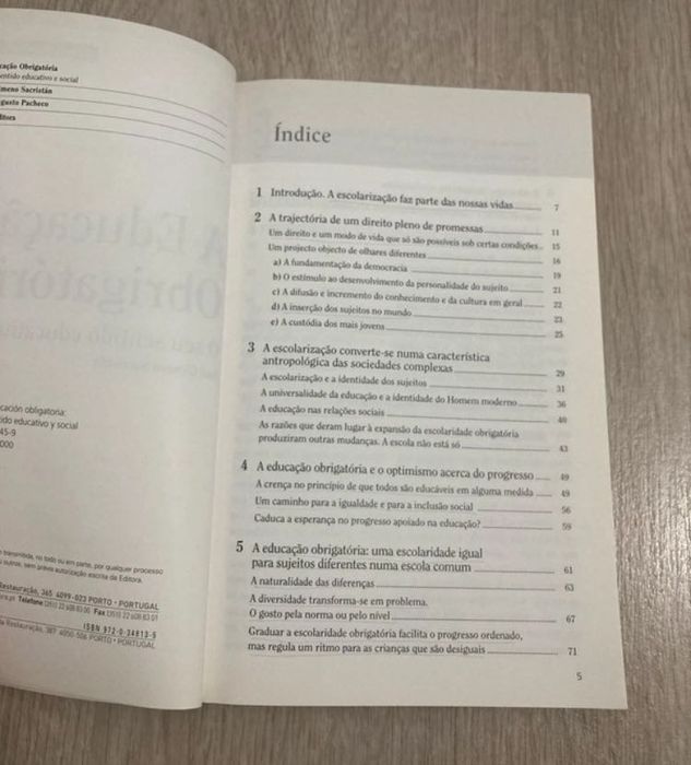 Livro - A Educação Obrigatória - o seu sentido educativo e social