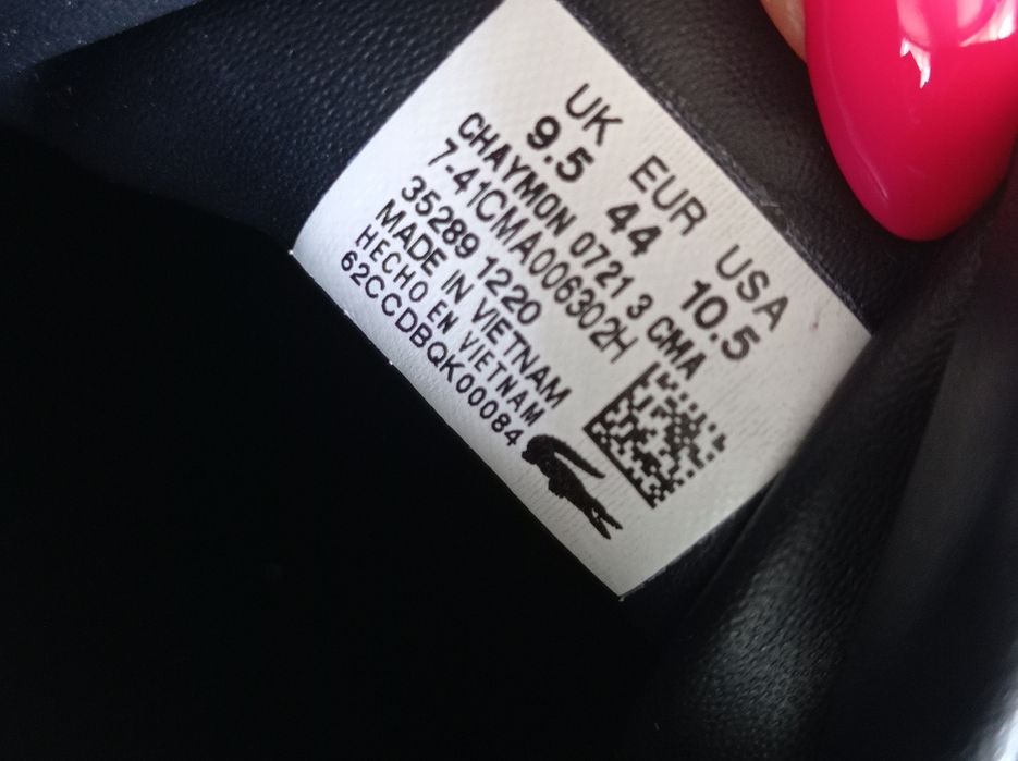 Buty Lacoste Chaymon czarne rozmiar 44 super skórzane męskie j nowe 28