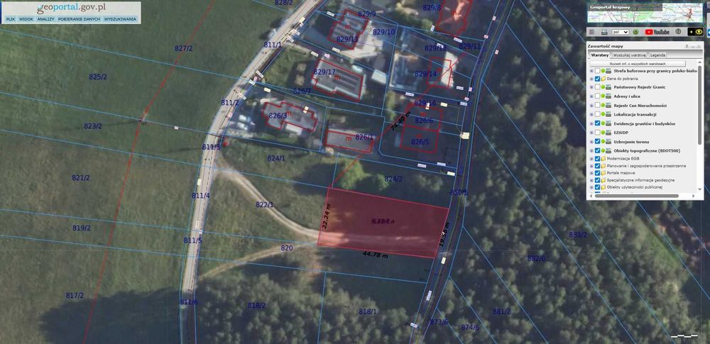 Działka budowlana pod lasem OSIECZNA