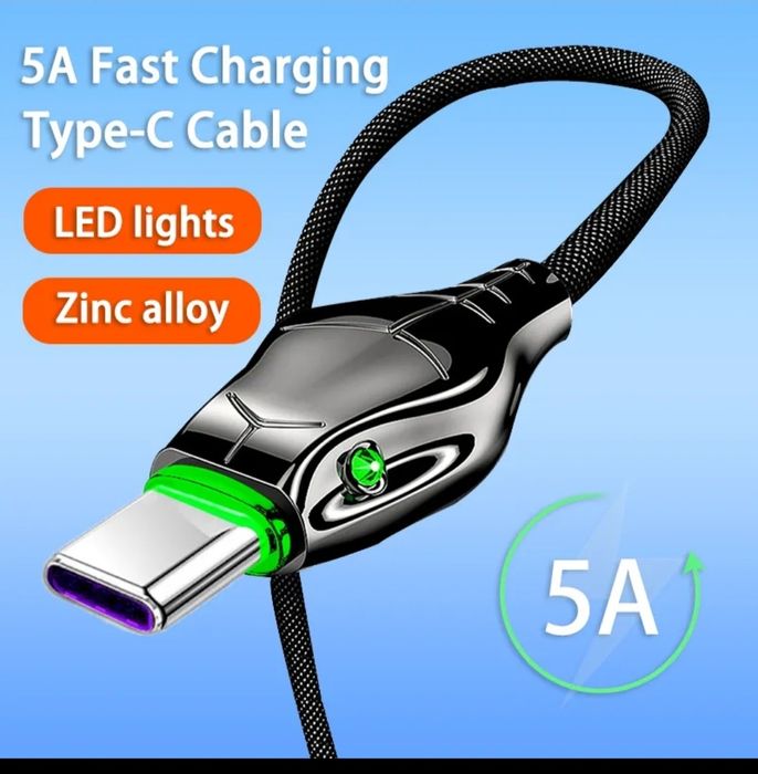 Кабель-шнурок Baseus для телефона Type-C 5A 65W