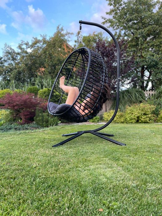 Kokon, Huśtawka ze stelażem Solidna Jakość, Bujak Ogród, Taras, Balkon