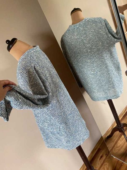 Zara tkany sweter narzutka zakiet blazer marynarka xxxl +size oversize