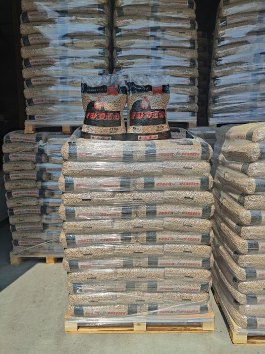 Pellet certyfikowany FUOCO 19MJ ENplus A1 klasa Premium Plus 0,4% popiół Dostawa gratis