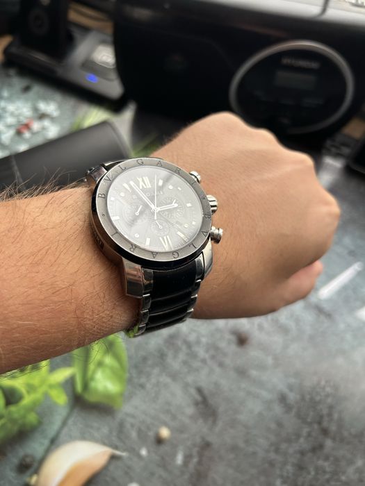 Zegarek Bvlgari SD38S Czarno Srebrny/Chronografy/Tanio/Wys24H