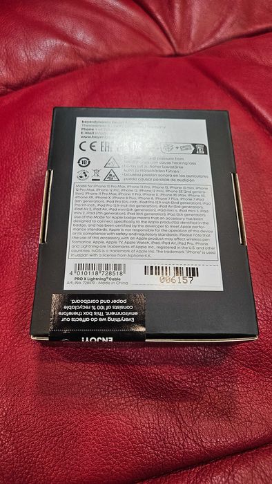 Kabel beyerdynamic PRO X lightning dla iphone/ipad do słuchawek przejściówka DT 700 PRO X DT 900 PRO X DT 1770 PRO DT 1990 PRO