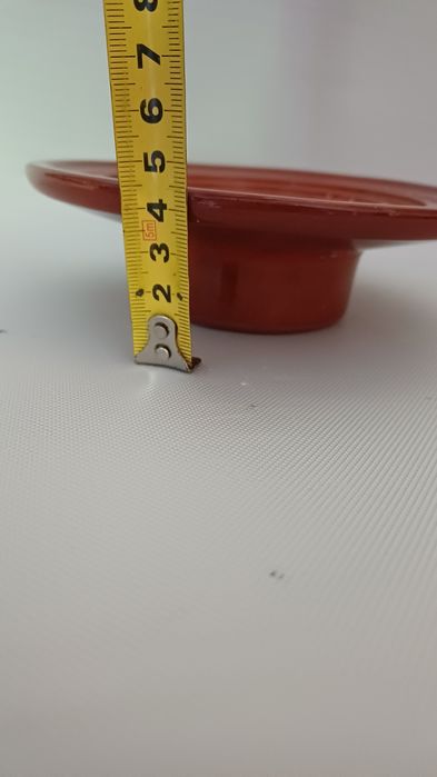 Świecznik ceramiczny czerwony