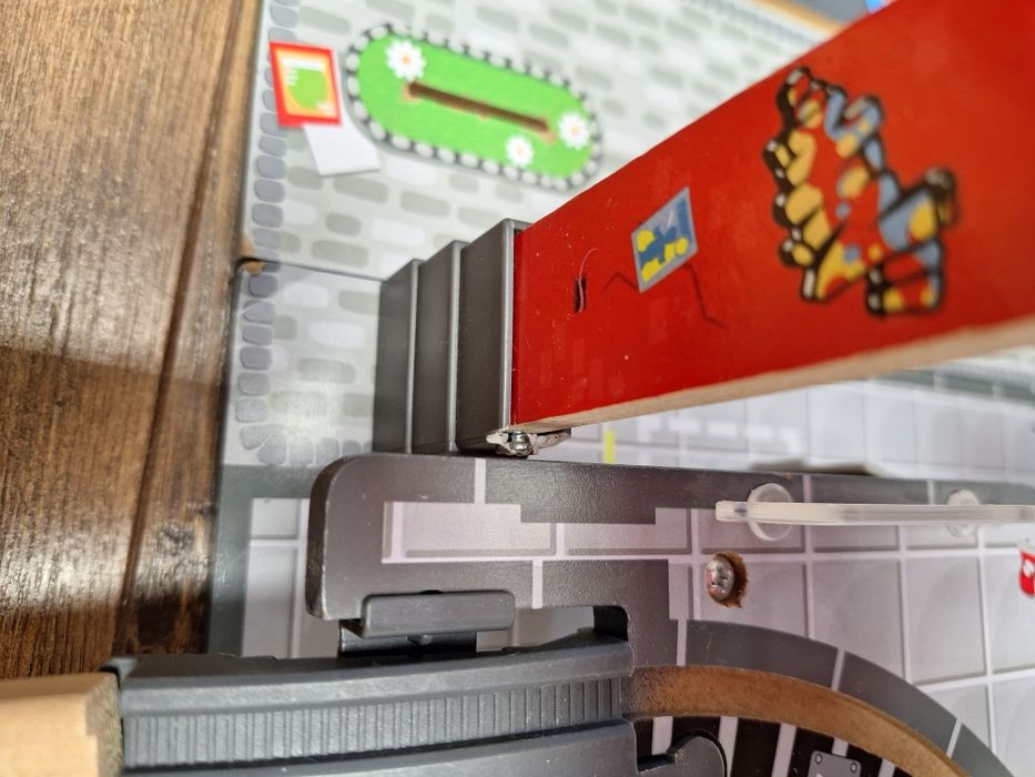 Drewniane Tory kolejka, stacja metra, pociąg