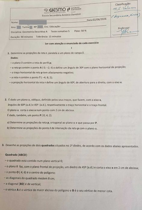 Explicações Geometria Descritiva A - Foco, empatia e dedicação514972962312704003
