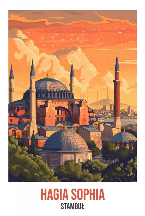 Plakat 68x101cm Hagia Sophia