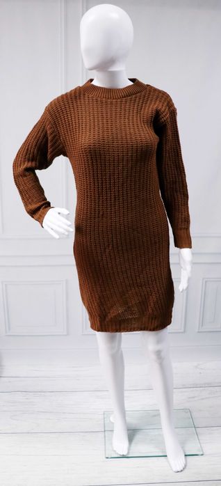 Dzianinowa sukienka sweter Boohoo r. XS
