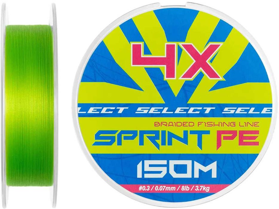 Шнур рыболовный Select Basic PE 100м, 150м/ Select Sprint PE