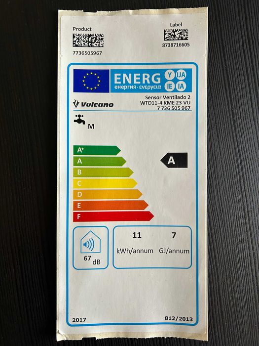Esquentador a gás Vulcano Classe A