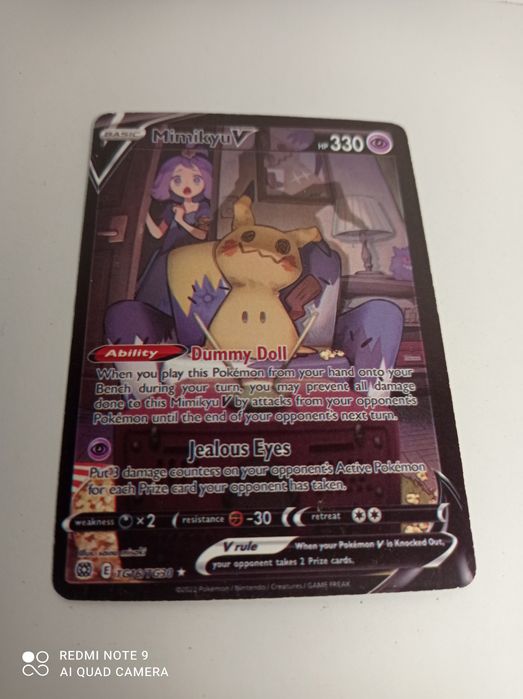 Mimikyu Pokemon karta