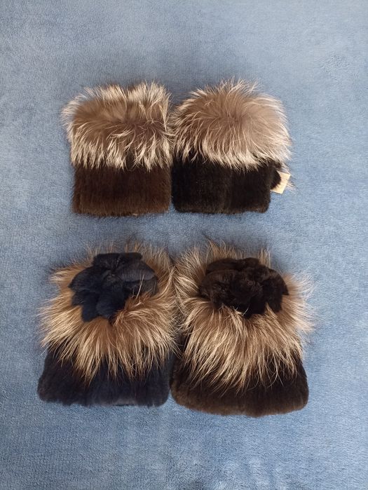 Хутряні шапки шиншила і ондатра плюс чорнобурка