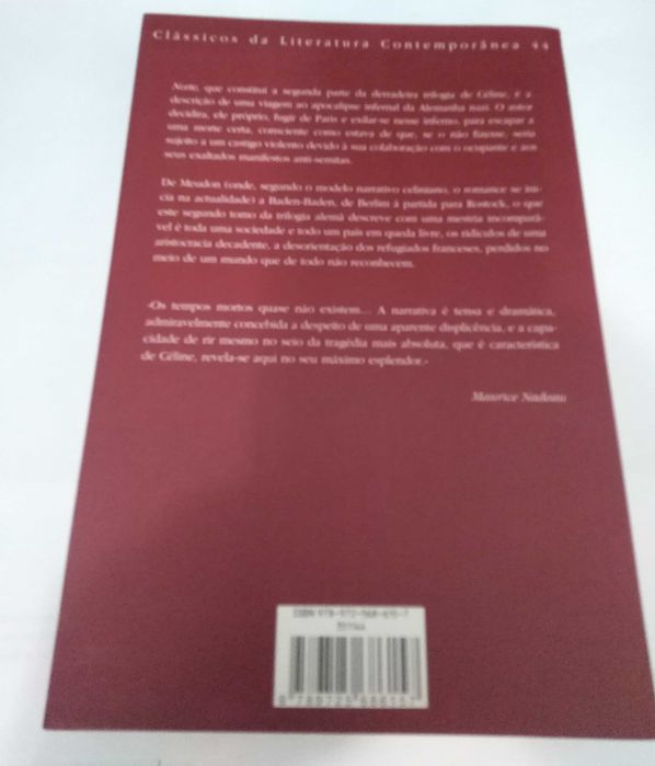 Livro "Norte" de Louis Ferdinand Céline.