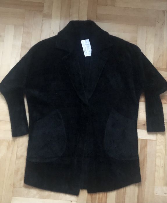 Płaszcz/ kurtka/ sweter oversize Alpaka, czarna