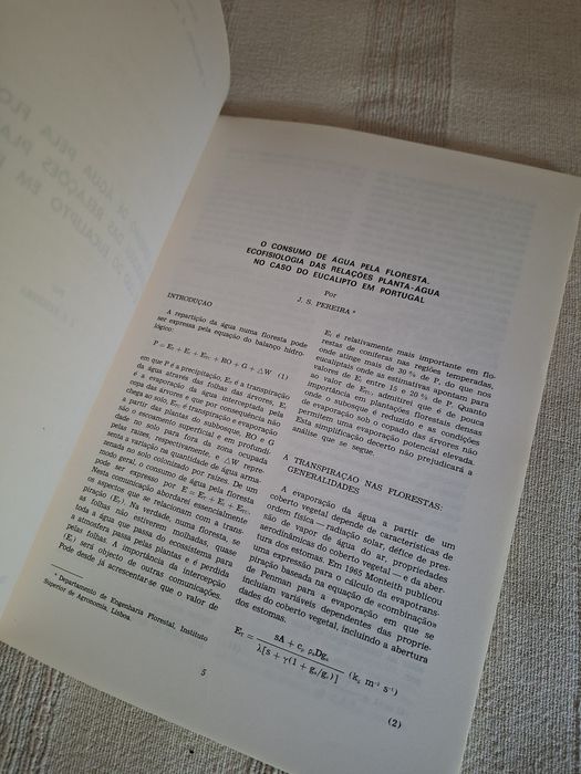Seminário O Eucalipto, a Água e o Solo, livro de  1 9 8 6