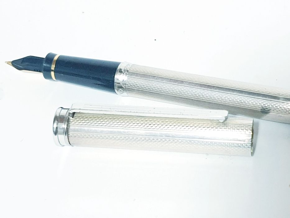 fantástica caneta de tinta permanente Pedro Durón em prata 925