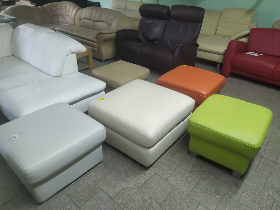 Кожаные пуфы  б/у привезены  из Германии!