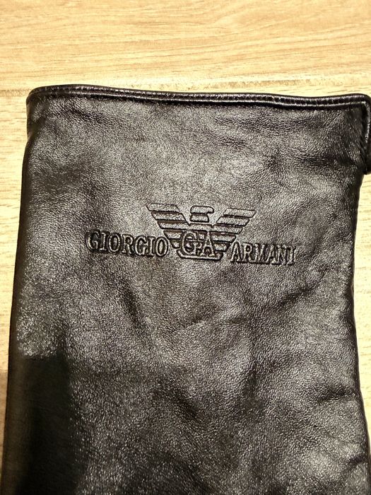 Rękawice skórzane Giorgio Armani - oryginał - rozmiar 8½