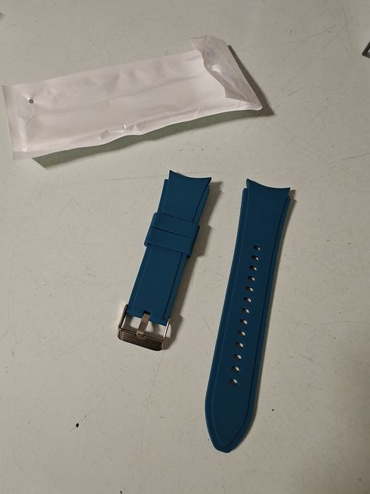 Bracelete Silicone 20mm Encaixe Curvo Azul Petróleo (Nova) - p/ Samsung Galaxy Watch / Smartwatch