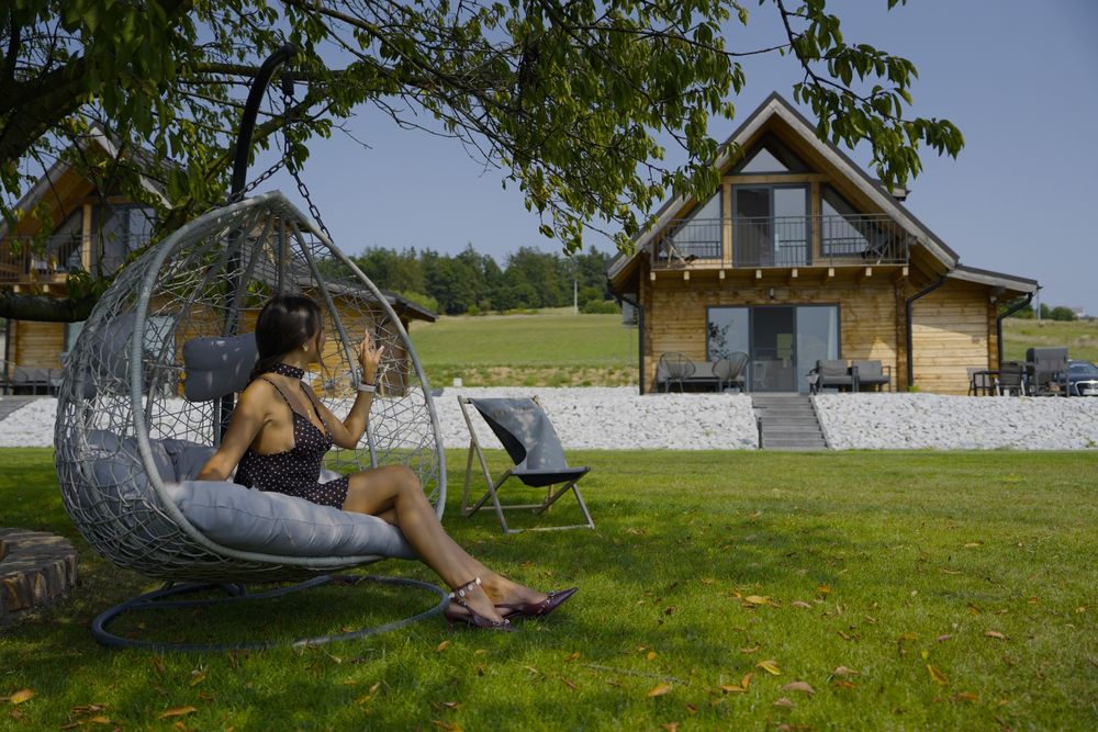 Domki Klimatyzowane, balia z jacuzzi .