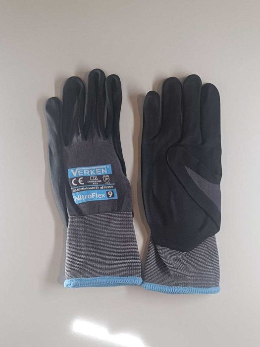 NitroFlex r.8 rękawice nitrylowe elastyczne precyzyjne monterskie