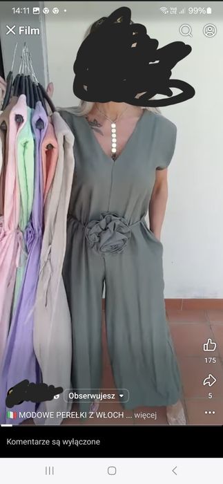 Kombinezon kolor khaki