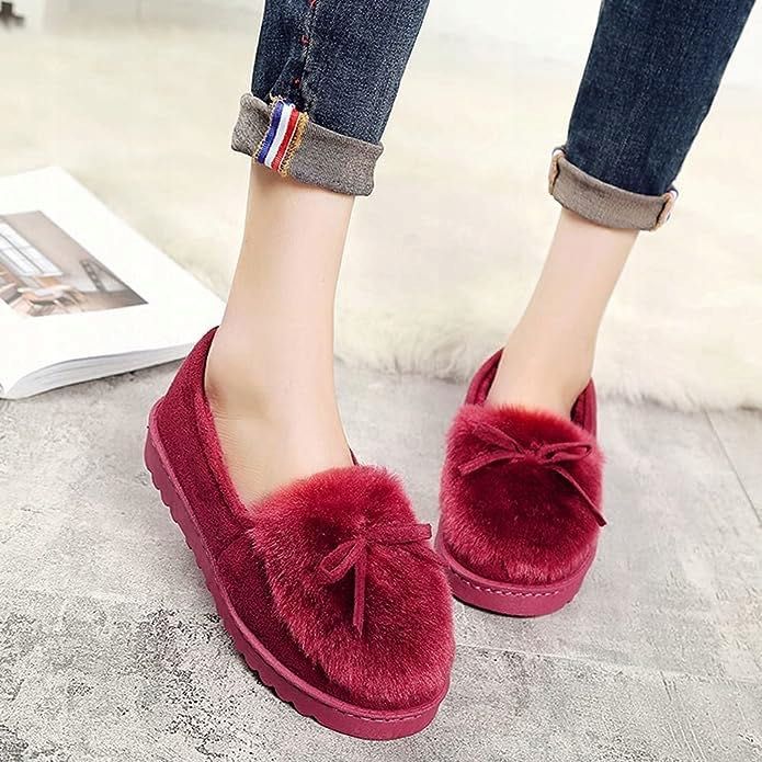 Ciepłe kapcie damskie czerwone r.40