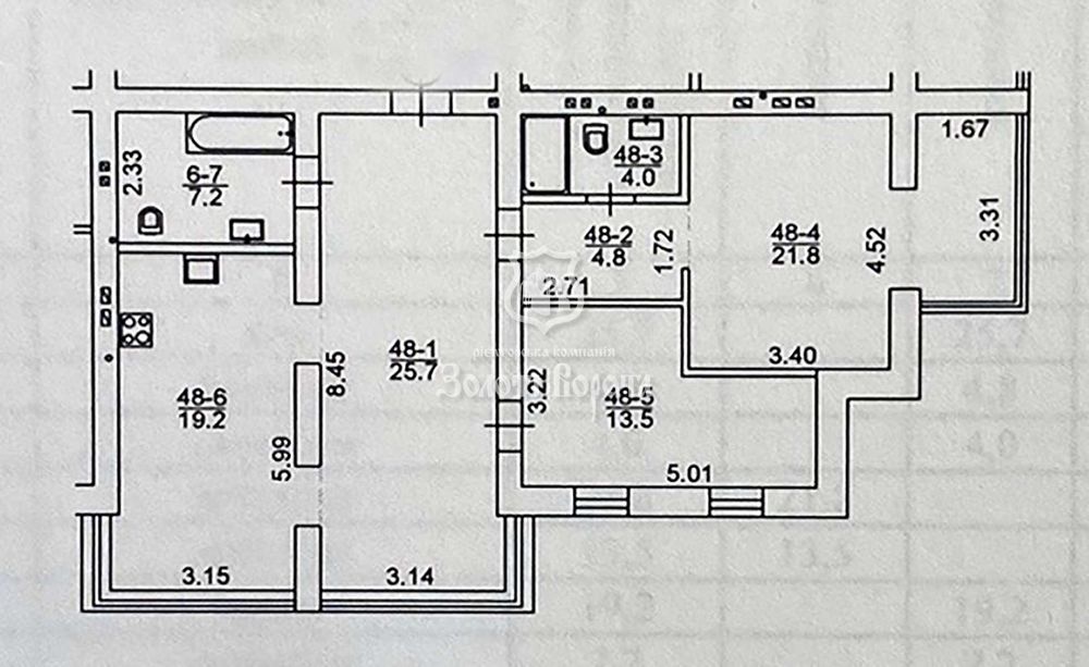 Квартира, 2к. Без ремонту. ЖК «Desna Park Residence», Зазим’я