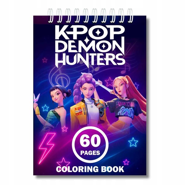 Kolorowanka KPOP DEMON HUNTERS - 60 Stron A5 - Dla fanów HUNTRIX K-POP RUMI