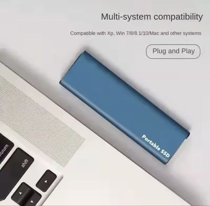 Портативний зовнішній жорсткий диск 2TB ssd для ПК