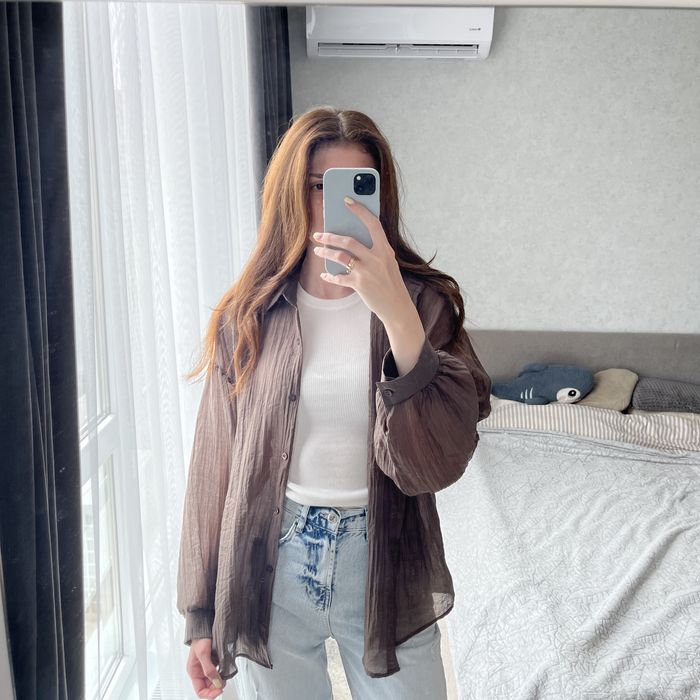 Жіноча коричнева сорочка, onesize