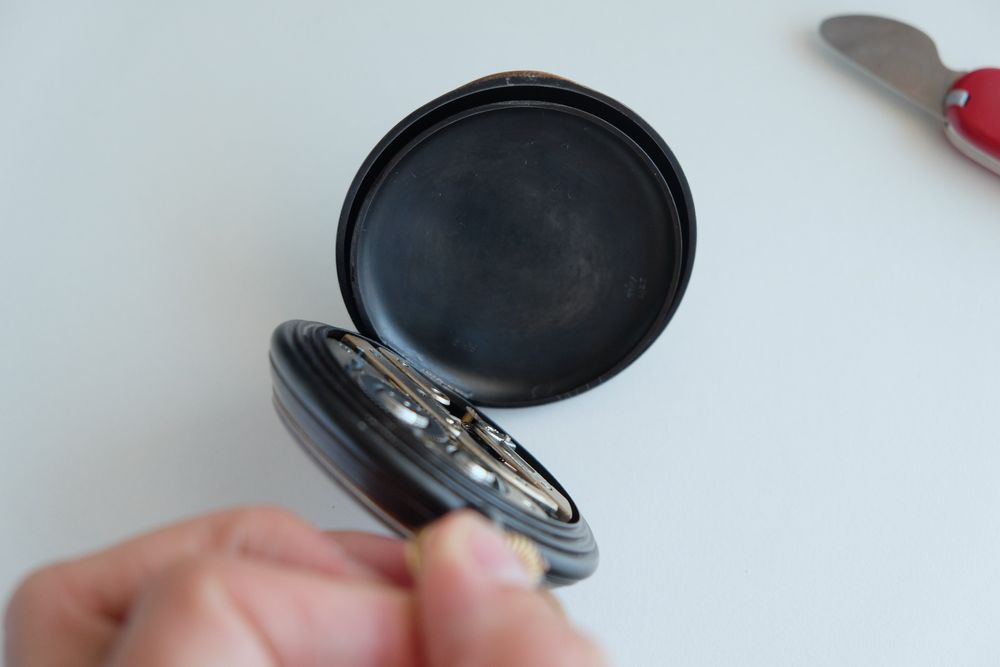 Relógio de Bolso Grande, Regulateur, caixa oxidada, revisto 2025