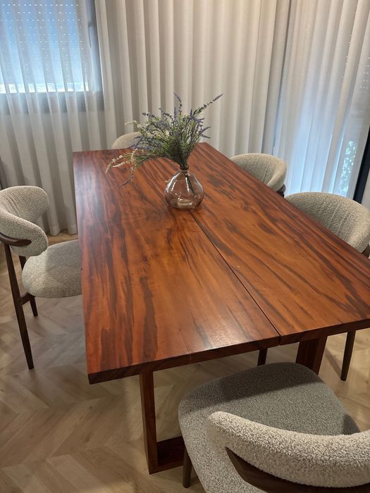 Móvel tv e mesa jantar decoração para sua sala