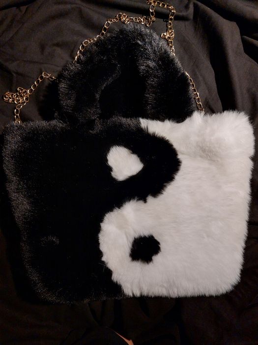 TOREBKA torba eko futerko yin yang avant garde swag łańcuszek NOWA