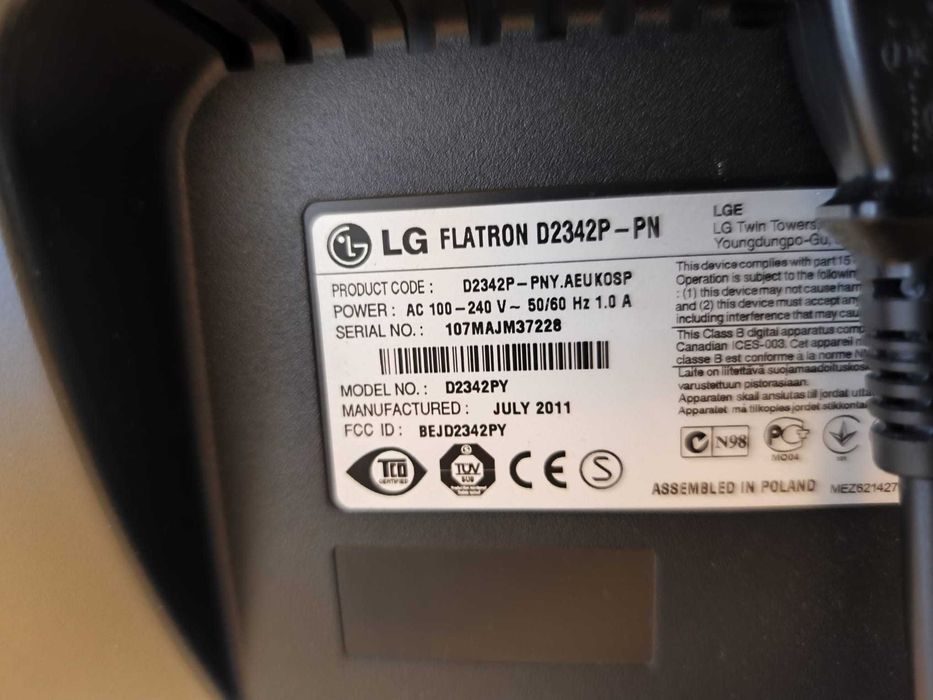 Monitor LG Flatron D2342P-PN 23" Full HD | HDMI/DVI/VGA + Função 3D