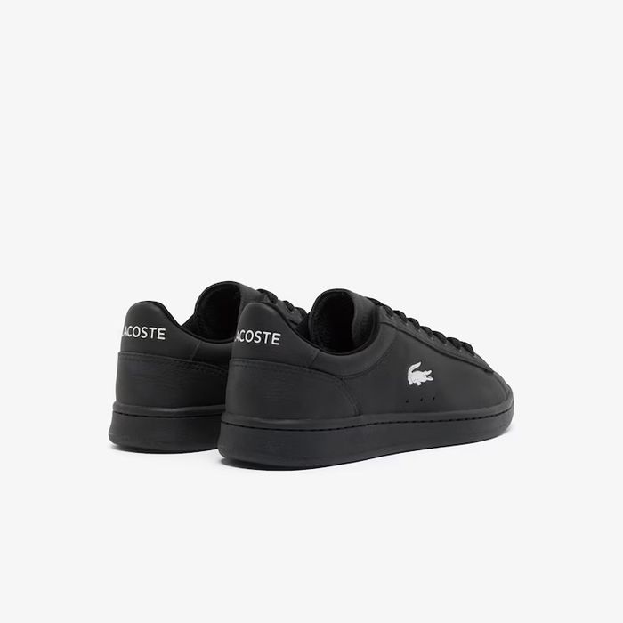Кеди lacoste, чорні шкіряні кеди lacoste, women's carnaby set leather sneakers, 50sfa0056