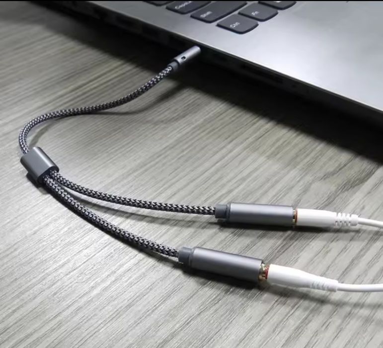 Adaptador Jack 3.5mm com entrada microfone e auricular