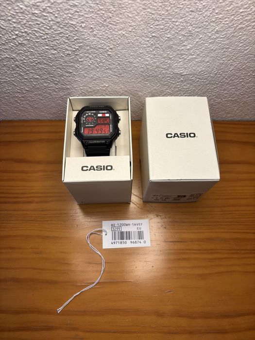 Relógio casio ae1200 costum toyota