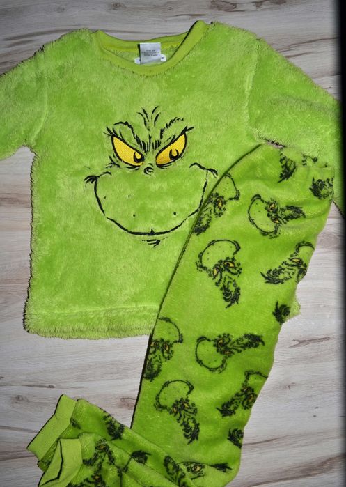 The Grinch świąteczna piżama pluszowa 7/8 Lat_122/128 cm